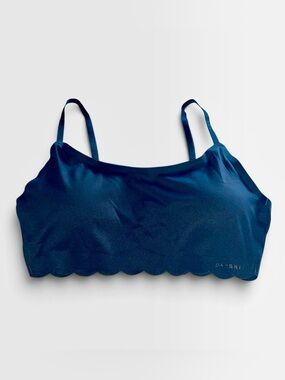 Danskin Navy Scalloped Bandeau Bralette